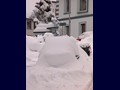 Ein schnee(versteckter) PKW am Straßenrand